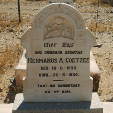 COETZEE Hermanus A. 1933-1934