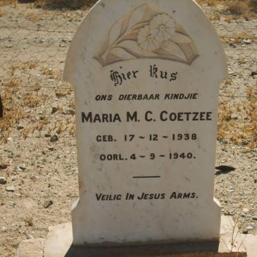 COETZEE Maria M.C. 1938-1940