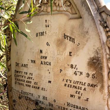 DOYLE Susan Ann nee SMITH 1887-1915