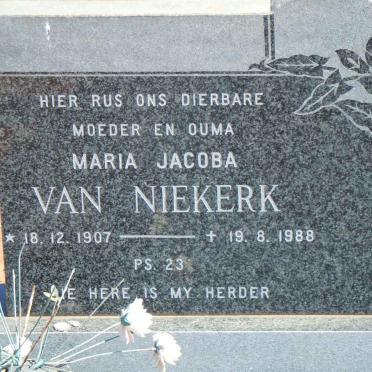NIEKERK Maria Jacoba, van 1907-1988