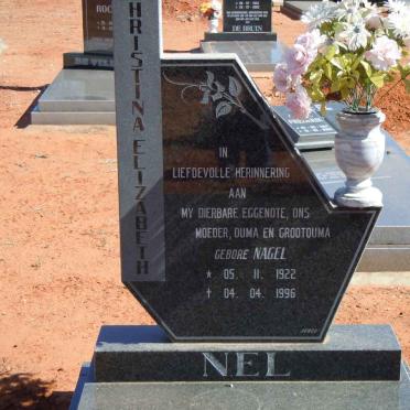 NEL Christina Elizabeth nee NAGEL 1922-1996