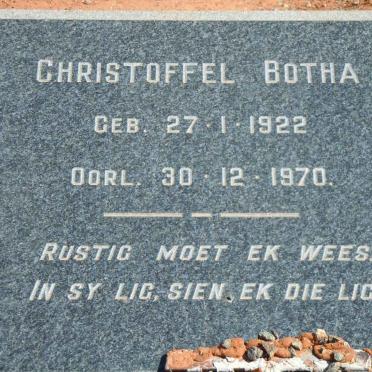 BOTHA Christoffel 1922-1970