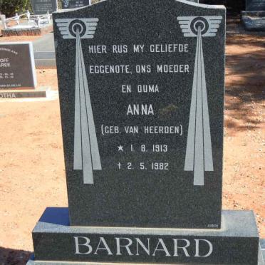 BARNARD Anna nee VAN HEERDEN 1913-1982