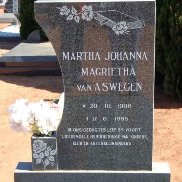ASWEGEN Martha Johanna Magrietha, van 1906-1996