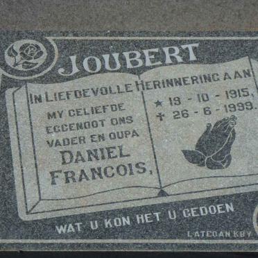 JOUBERT Daniel Francois 1915-1999