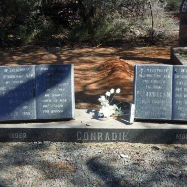 CONRADIE Barend P.C. 1925-1980 &amp; Petronella M. VISSER 1930-1984