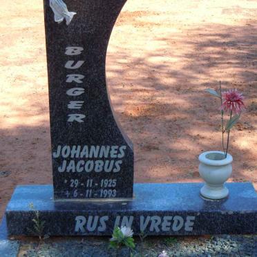 BURGER Johannes Jacobus 1925-1993