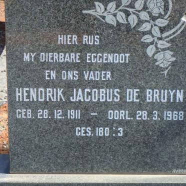 BRUYN Hendrik Jacobus, de 1911-1968