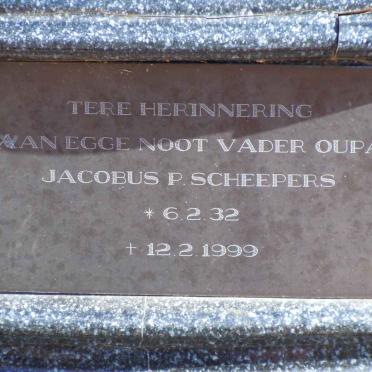 SCHEEPERS Jacobus P. 1932-1999