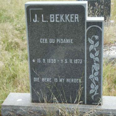 BEKKER J.L.  nee DU PISANIE 1898-1973