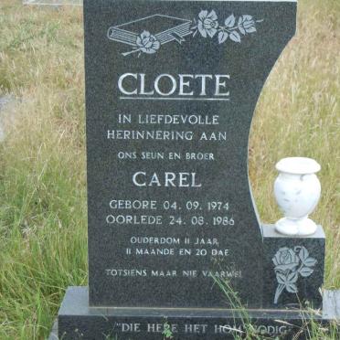 CLOETE Carel 1974-1986