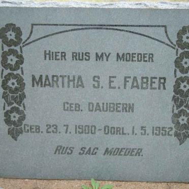FABER Marta S.E. nee DAUBERN 1900-1952