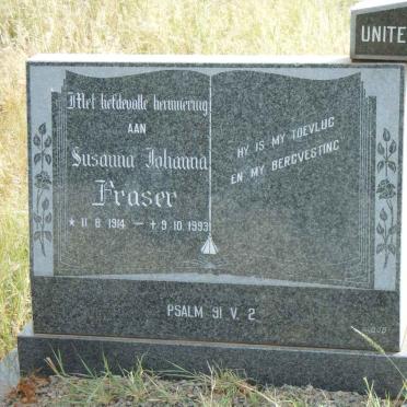 FRASER John Arther 1895-1982 &amp; Susanna Johanna 1914-1993