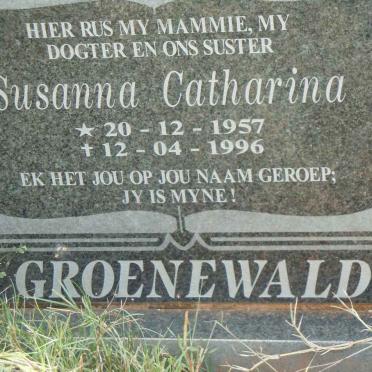 GROENEWALD Susanna Catharina 1957-1996