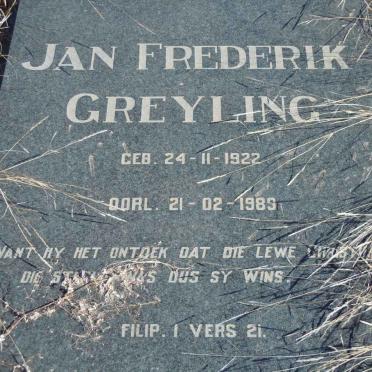 GREYLING Jan Frederik 1922-1989