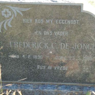 JONGH Frederick C. , de 1896-1965