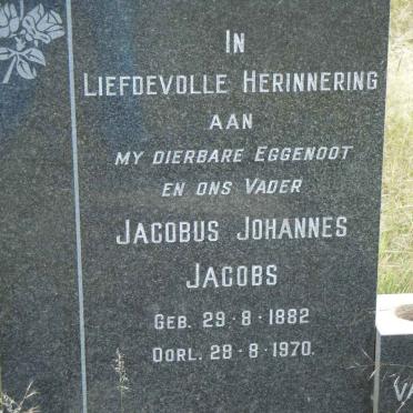 JACOBS Jacobus Johannes 1882-1970