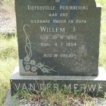 MERWE Willem J., van der 1892-1954