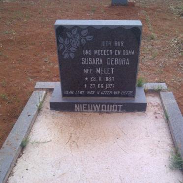 NIEUWOUDT Susara Debora nee MELET 1884-1977