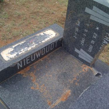NIEUWOUDT Hendrik Francois 1905-1982