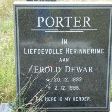 PORTER Erold Dewar 1932-1995