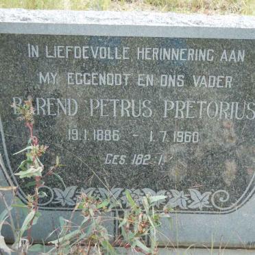 PRETORIUS Barend Petrus 1886-1960