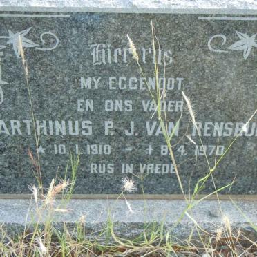 RENSBURG Marthinus P.J., van 1910-1970