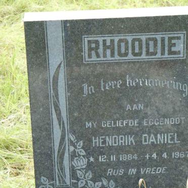 RHOODIE Hendrik Daniel 1884-1967