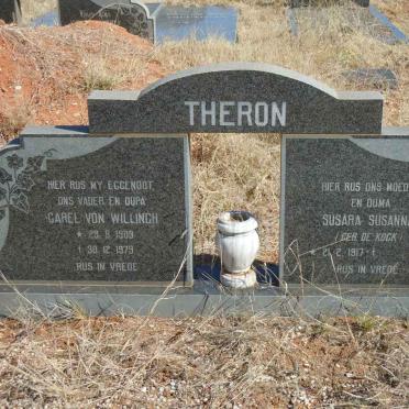 THERON Carel von Willingh 1909-1979 &amp; Susara Susanna DE KOCK 1917-