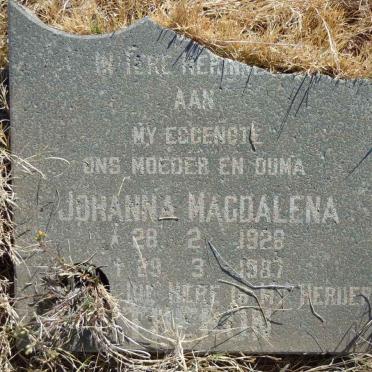 THERON Johanna Magdalena 1928-1987