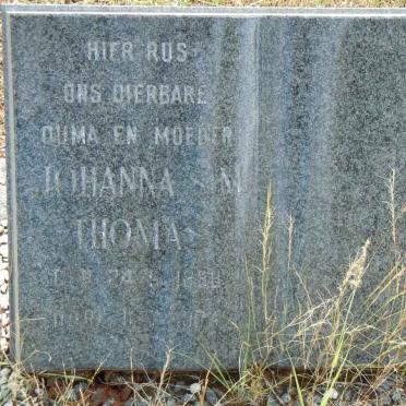 THOMAS Johanna S.M. 1888-1974