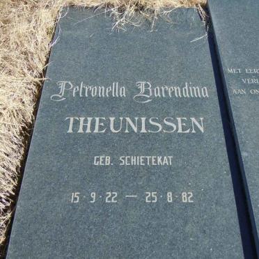 THEUNISSEN Petronella Barendina nee SCHIETEKAT 1922-1982