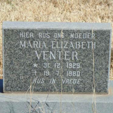VENTER Maria Elizabeth 1929-1980