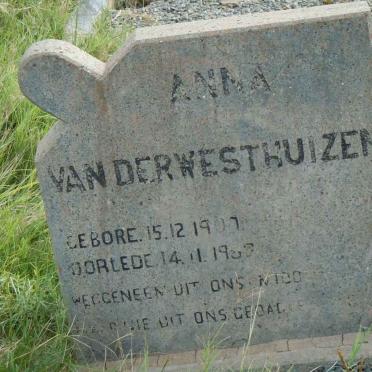 WESTHUIZEN Anna, van der 1907-1988