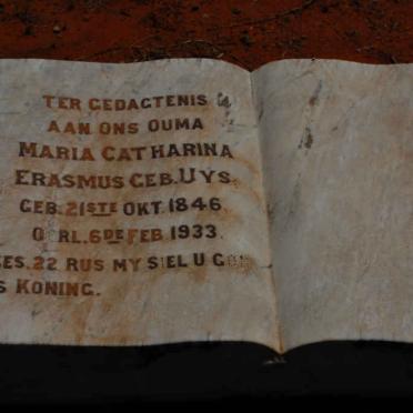 ERASMUS Maria Catharina nee UYS 1846-1933
