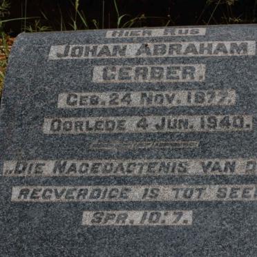 GERBER Johan Abraham 1877-1940