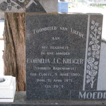 BADENHORST Willem Petrus 1888-1963 &amp; Cornelia J.C. KRUGER formerly BADENHORST nee CLOETE 1905-1971