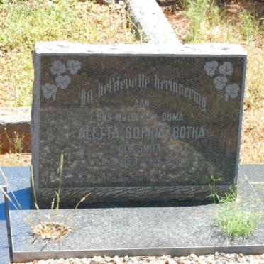 BOTHA Aletta Sophia nee SMITH 1883-19??