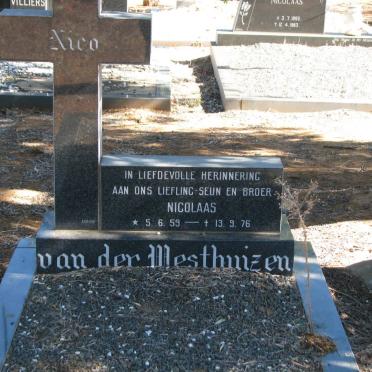 WESTHUIZEN Nicolaas, van der 1959-1976