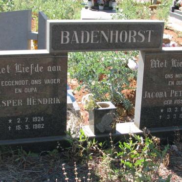 BADENHORST Casper Hendrik 1924-1982 &amp; Jacoba Petronella VISSER 1928-1995