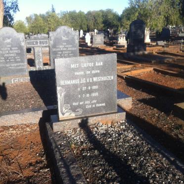 WESTHUIZEN Hermanus J.C., v.d. 1881-1960