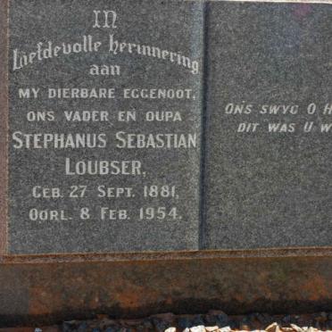 LOUBSER Stephanus Sebastiaan 1881-1954