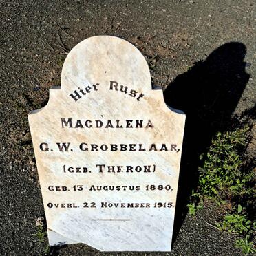 GROBBELAAR Magdalena G.W. nee THERON 1880-1915