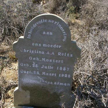 REITZ Christina A.A. nee MOSTERT 1857-1928