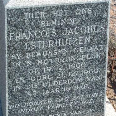 ESTERHUIZEN Francois Jacobus -1960