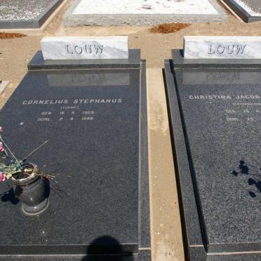 LOUW Cornelius Stephanus 1909-1998 &amp; Christina Jacoba ESTERHUIZEN 1912-2003