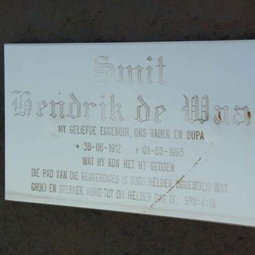 SMIT Hendrik de Waal 1912-1993