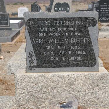 BURGER Arrie Willem 1893-1965
