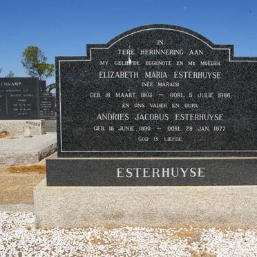 ESTERHUYSE Andries Jacobus 1890-1977 &amp; Elizabeth Maria MARAIS 1903-1966