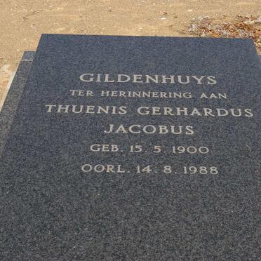 GILDENHUYS Thuenis Gerhardus Jacobus 1900-1988